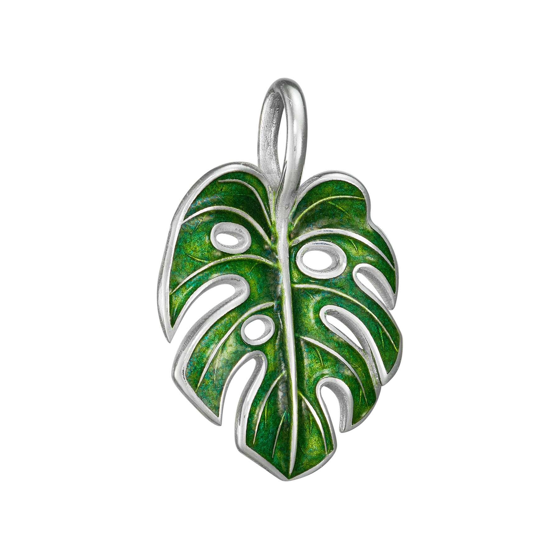 Подвеска Монстера с горячей эмалью