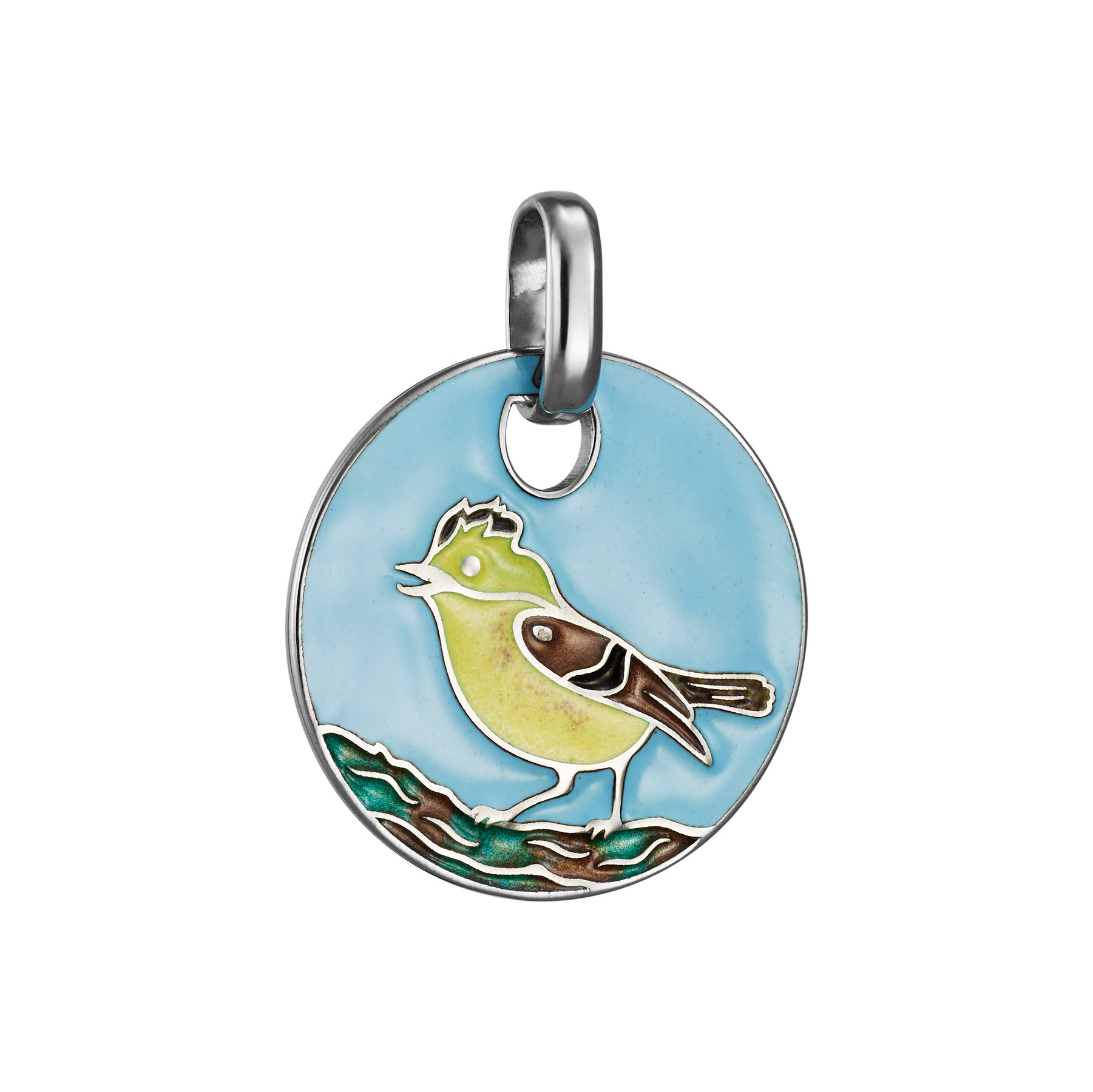 Подвеска Королек с горячей эмалью