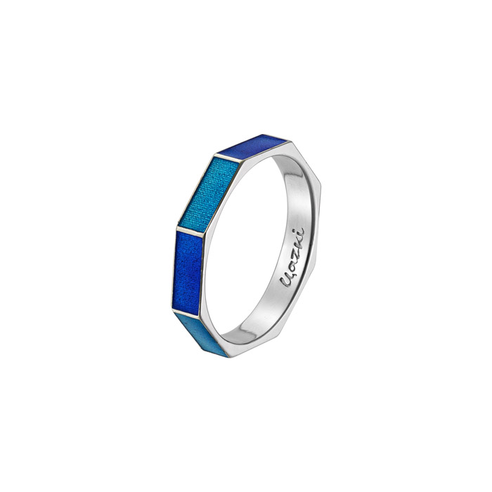 Кольцо Грани с горячей эмалью