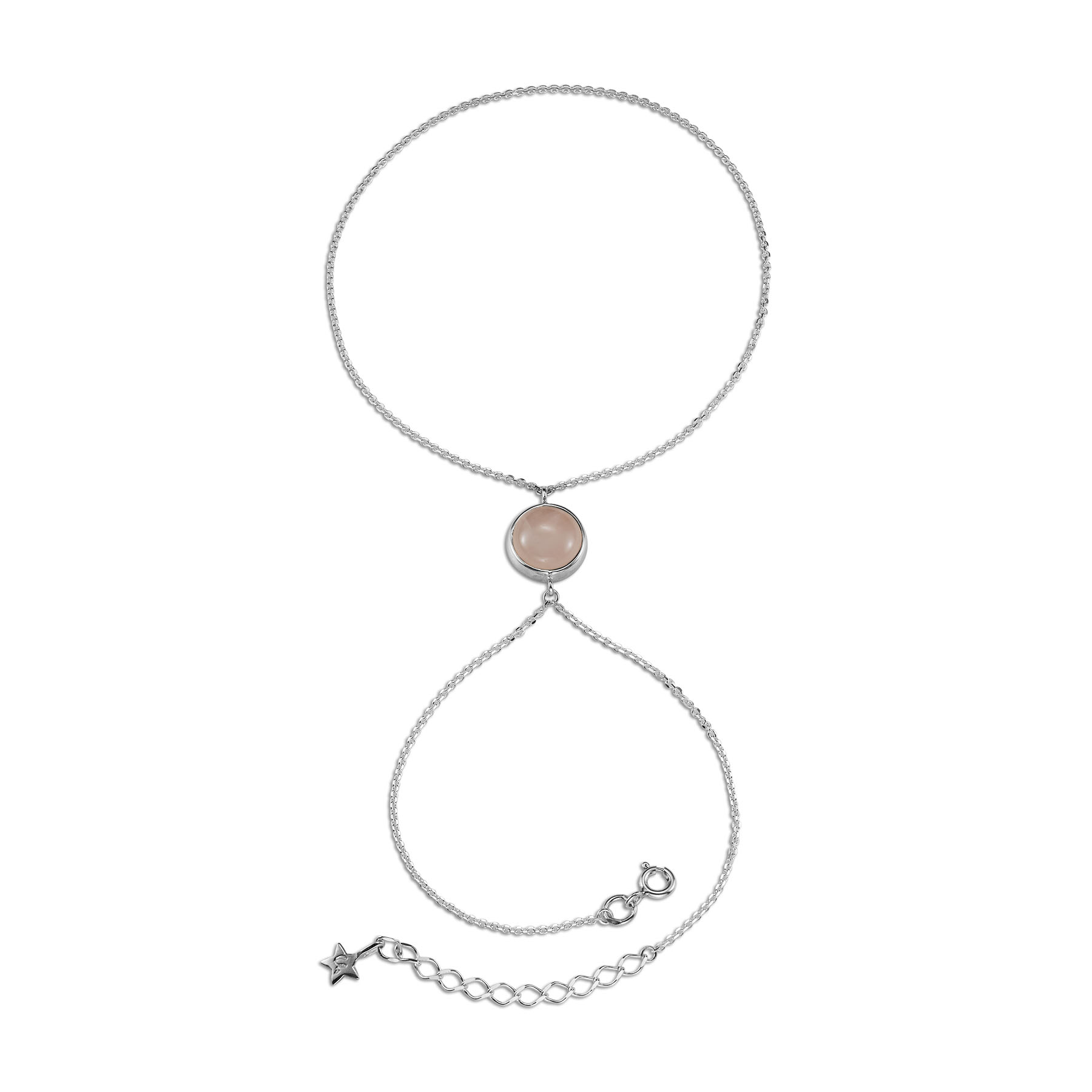 Слейв-браслет с розовым кварцем