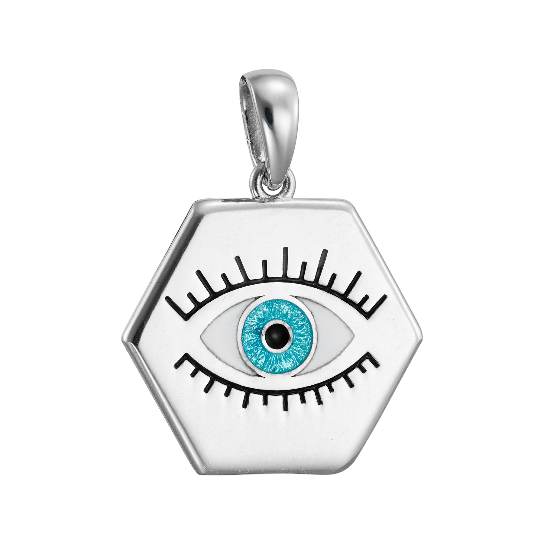 Подвес Глаз с горячей эмалью, голубой