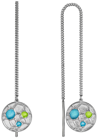 Серьги Пузырьки с  горячей эмалью