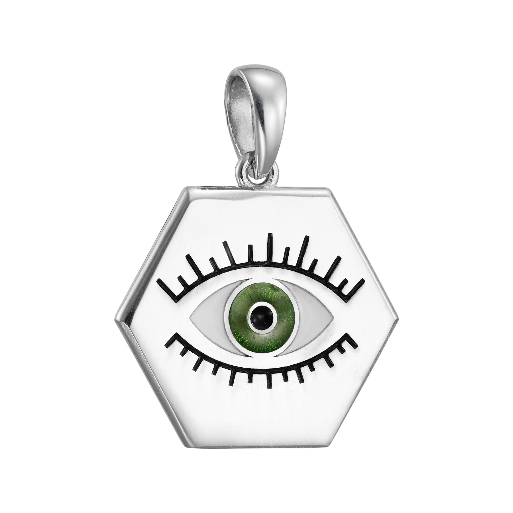 Подвеска Глаз с горячей эмалью, зелёный